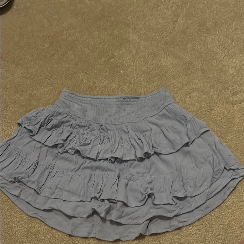 Light Blue Ruffled Skirt